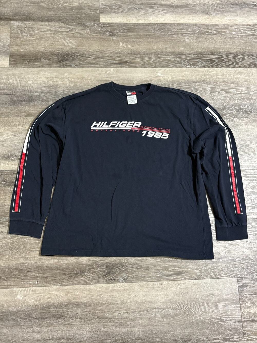 Vintage Tommy Hilfiger Striped Logo Long Sleeve Y2K Retro Skater - Men’s XXL 2XL